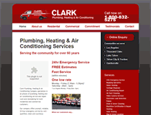 Tablet Screenshot of clarkplumbing.com